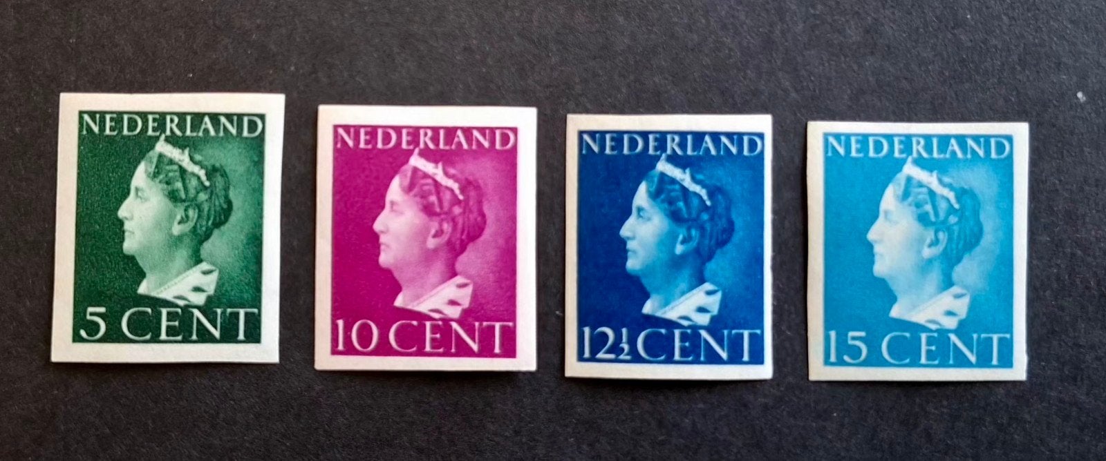 Nederland 1940-1947 nvph nr 332a-337a Wilhelmina Ongebruikt, Ophalen of Verzenden