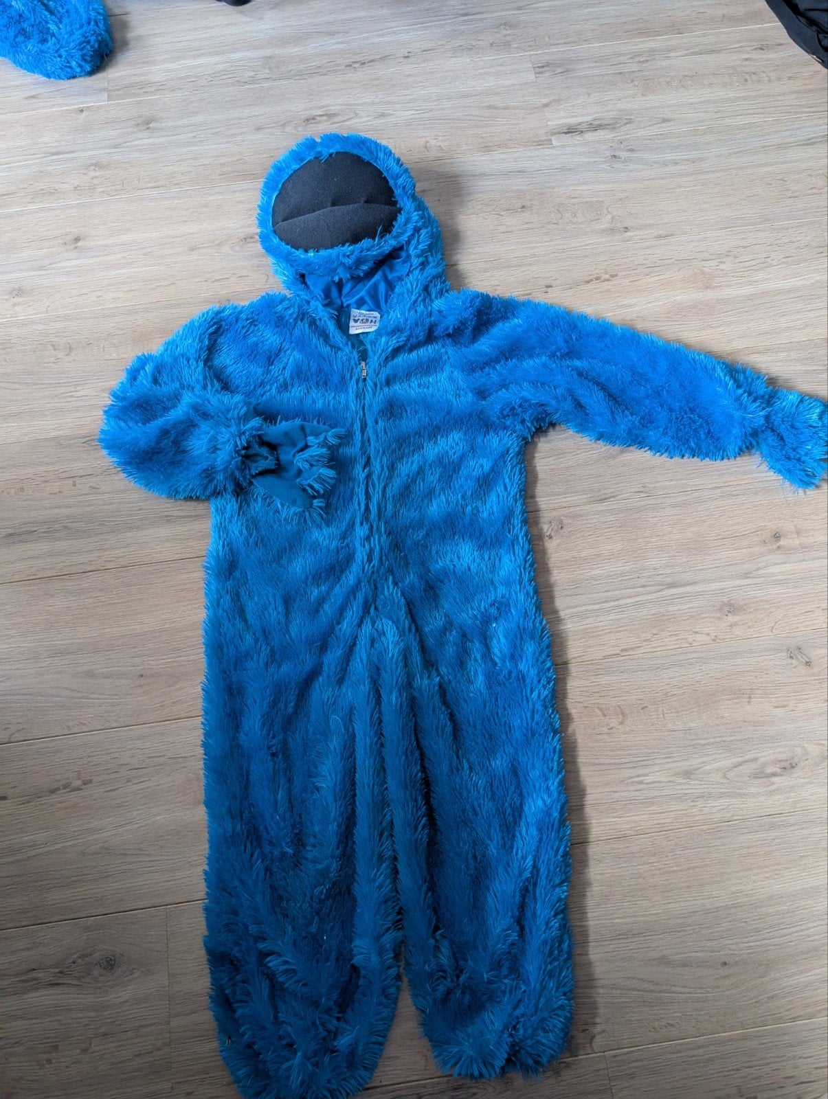 Blauw Cookie Monster Onesie Maat 92/98, Jongen of Meisje, Ophalen of Verzenden, Onbekend, Overige typen