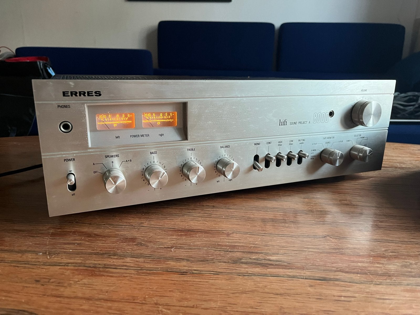 Erres HiFi Stereo Project A 8000 Versterker, Gebruikt, 120 watt of meer, Stereo, Ophalen