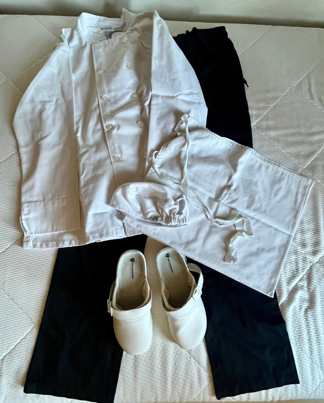 Set professionele chefskleding koksbuis maat 36, Kleding | Dames, Ophalen of Verzenden, Zo goed als nieuw, Maat 36 (S), Carnaval