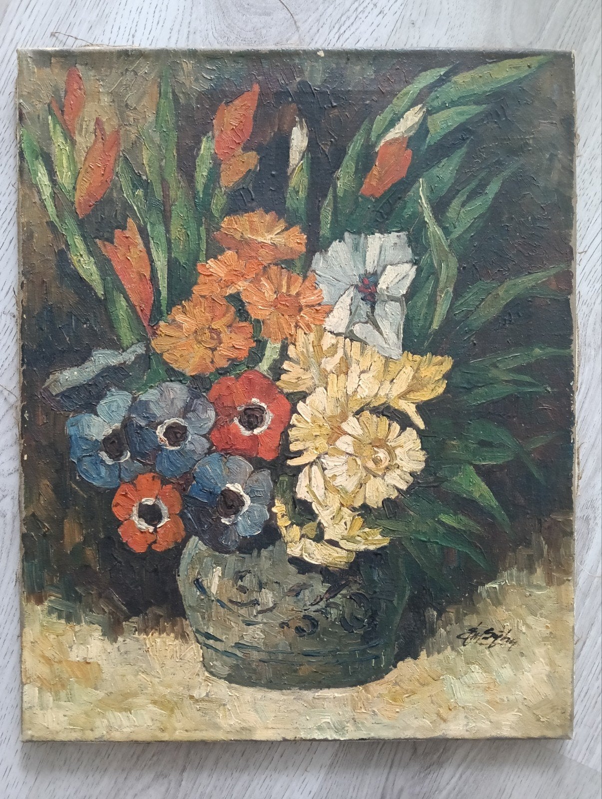 Edmond van Syben (1876-1970) - Voorjaar - Stilleven  - 1930, Antiek en Kunst, Ophalen of Verzenden, Impressionistisch, Olieverf