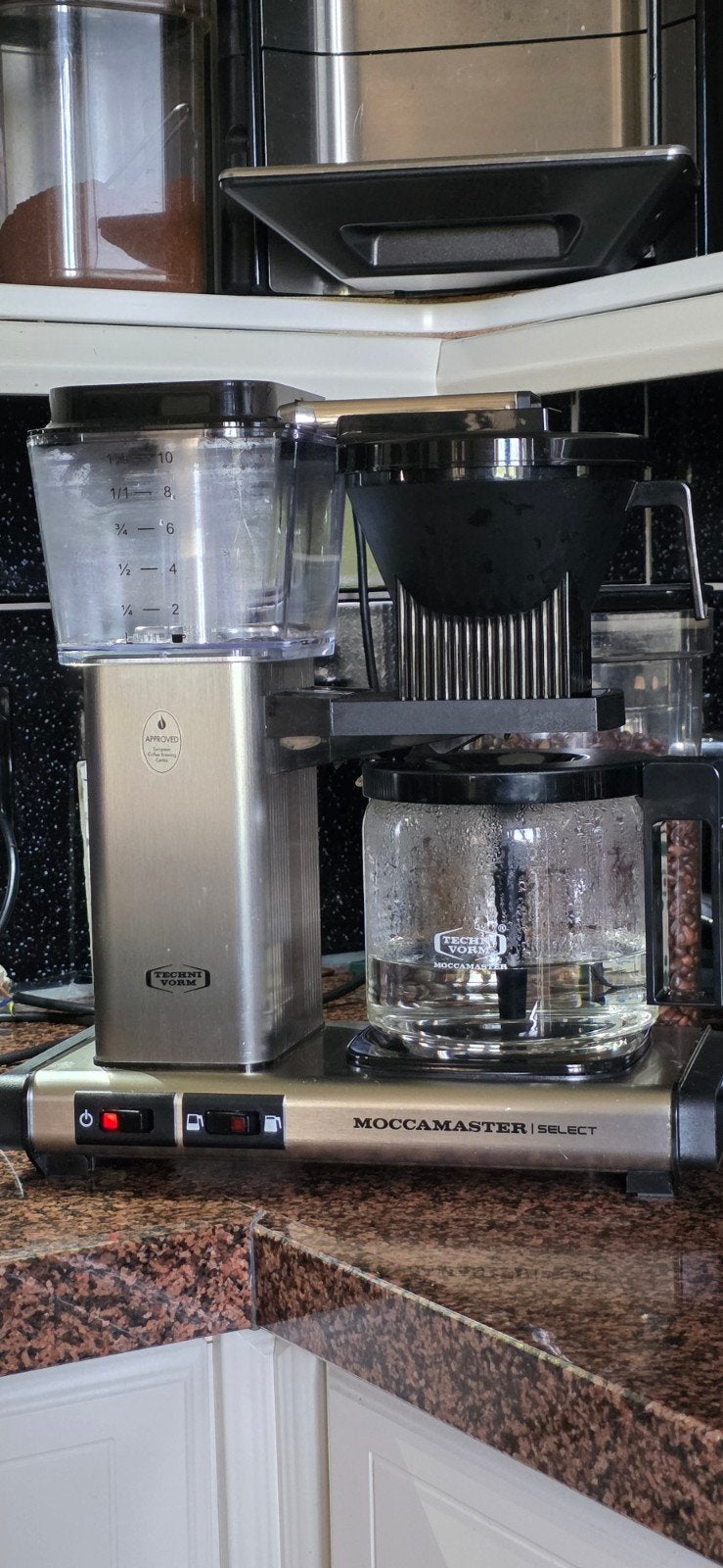 Moccamaster Select Koffiezetapparaat - Zo goed als nieuw, Ophalen, 10 kopjes of meer, Koffiemachine, Gemalen koffie