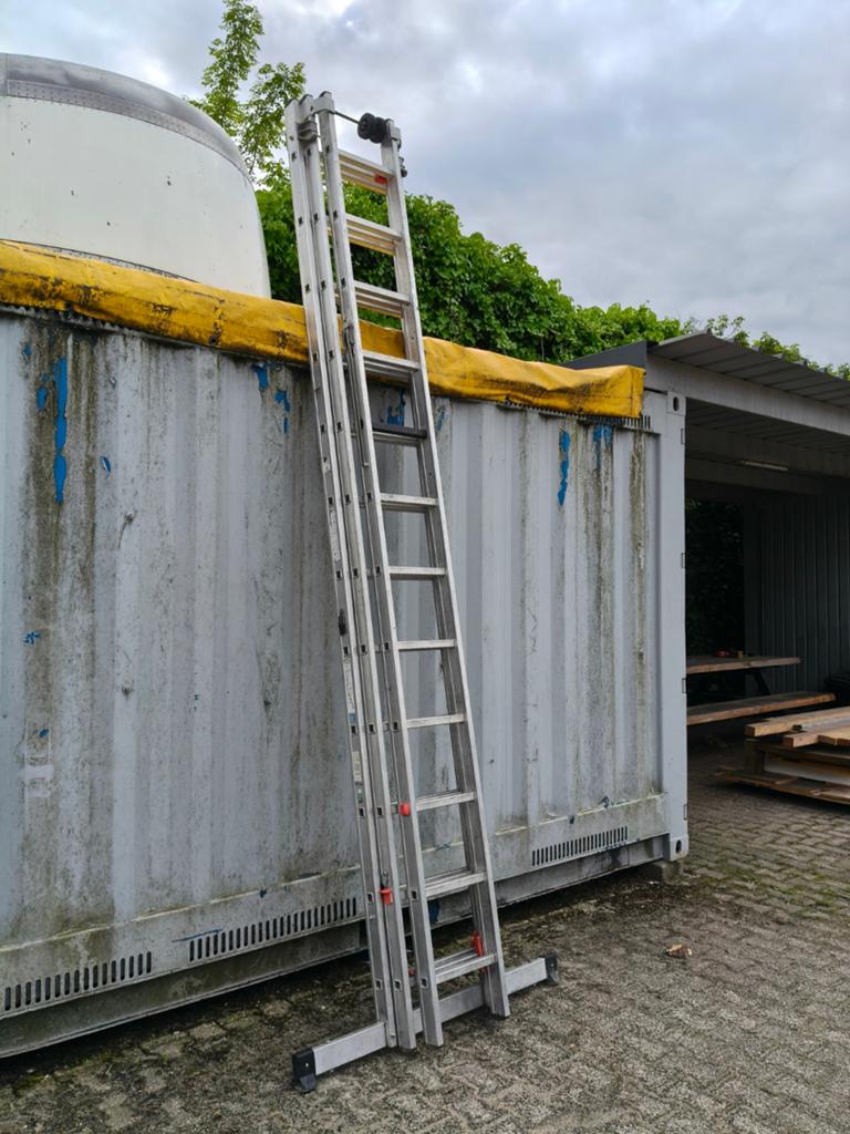 Ladder 3*12 sports lengte 7.75 meter met toprol en balk, Doe-het-zelf en Verbouw, Ophalen, 4 meter of meer