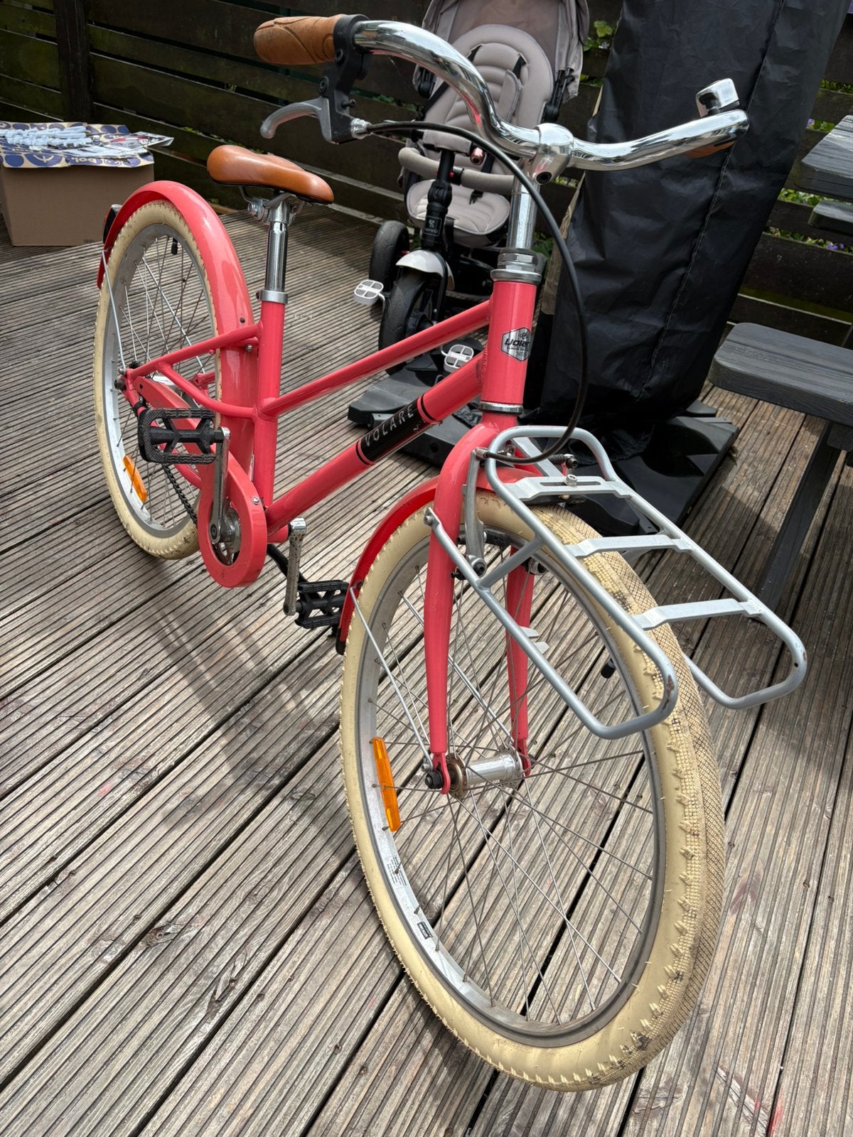 Supernette roze Volare Melody transportfiets (24 inch), Fietsen en Brommers, Fietsen | Oldtimers, Minder dan 47 cm, Ophalen
