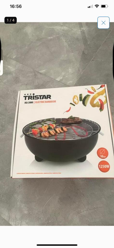 Tristar barbecue nieuwe in doos, Tuin en Terras, Elektrische barbecues, Ophalen of Verzenden, Zo goed als nieuw