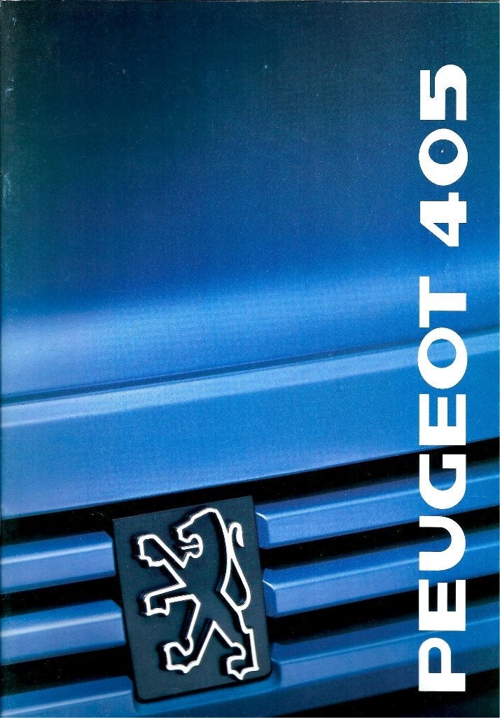 Brochure Peugeot 405 1989, Ophalen of Verzenden, Gelezen, Peugeot