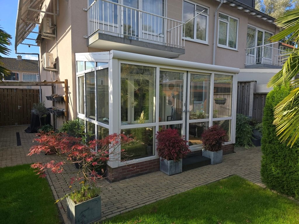 Complete aluminium serre - zelf demonteren 400 x 250, Ophalen, Gebruikt, Serre