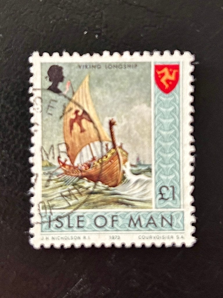 Vikingschip - Man - 1973, Postzegels en Munten, Verzenden, Gestempeld