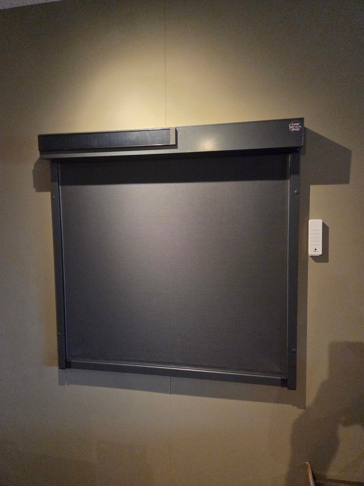 Solarritsscreen RAL 7016 - met handzender, Ophalen, Gebruikt, 100 tot 150 cm, 100 tot 150 cm