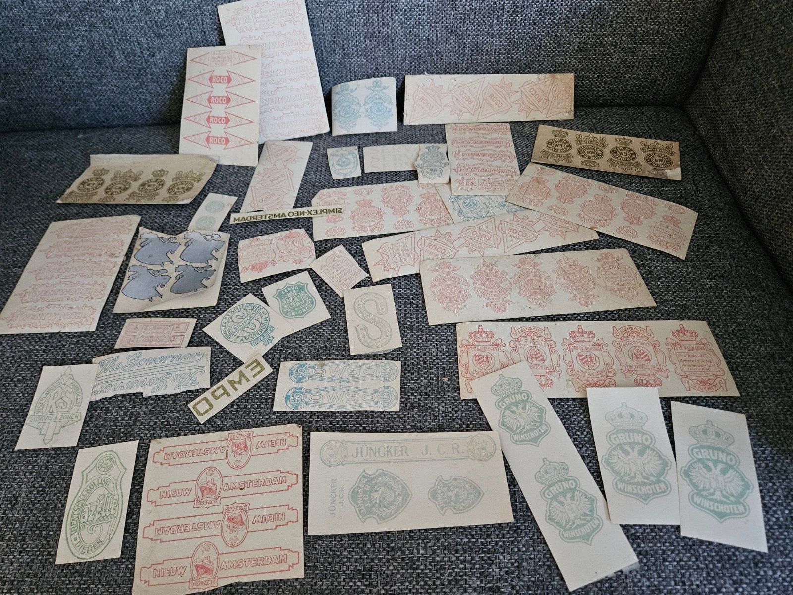 Vintage Fietsmerk Labels - Diverse Merken en Ontwerpen, Verzenden, Gebruikt, Overige typen
