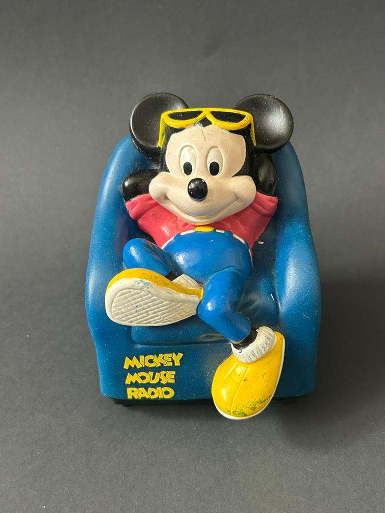 Vintage Mickey Mouse Transistor Radio, Verzamelen, Disney, Gebruikt, Mickey Mouse, Ophalen of Verzenden