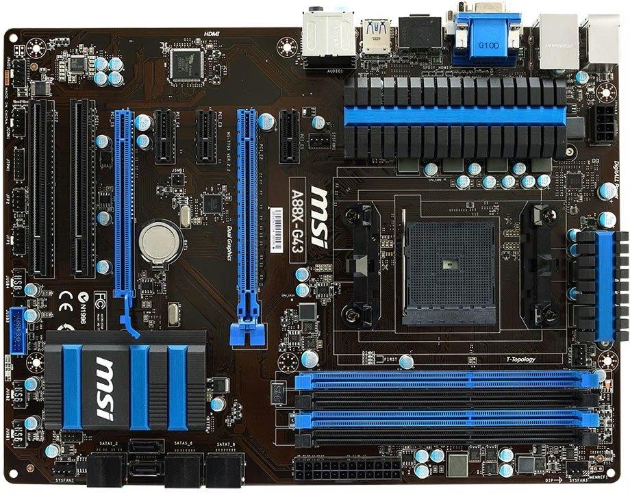 MSI A88X-G43 Moederbord, Computers en Software, DDR3, Ophalen of Verzenden, Zo goed als nieuw, ATX