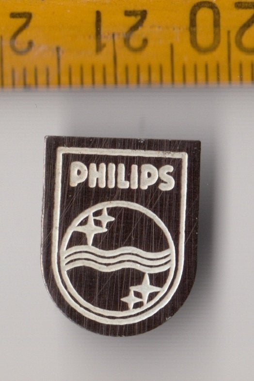 Philips Radio embleem schildje logo blik A, Ophalen of Verzenden