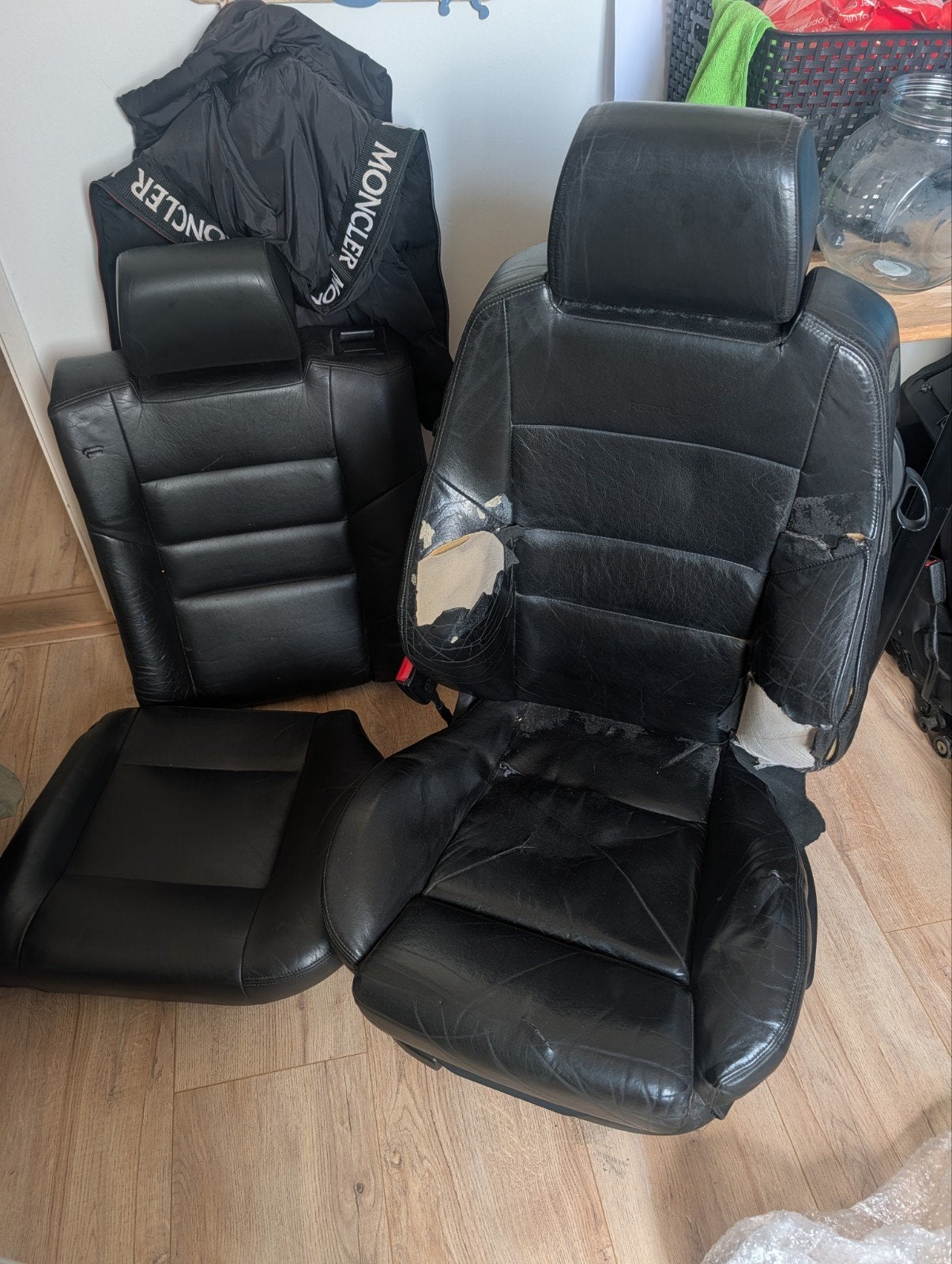 VW GOLF 4 RECARO LEER verlengde been ( schade ), Ophalen of Verzenden
