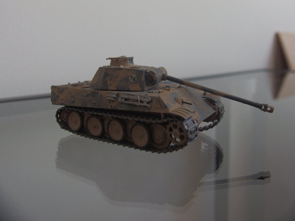 Matchbox bouwdoos Panther V tank gebouwd en geschilderd, Overige merken, Gebruikt, Ophalen of Verzenden, Tank