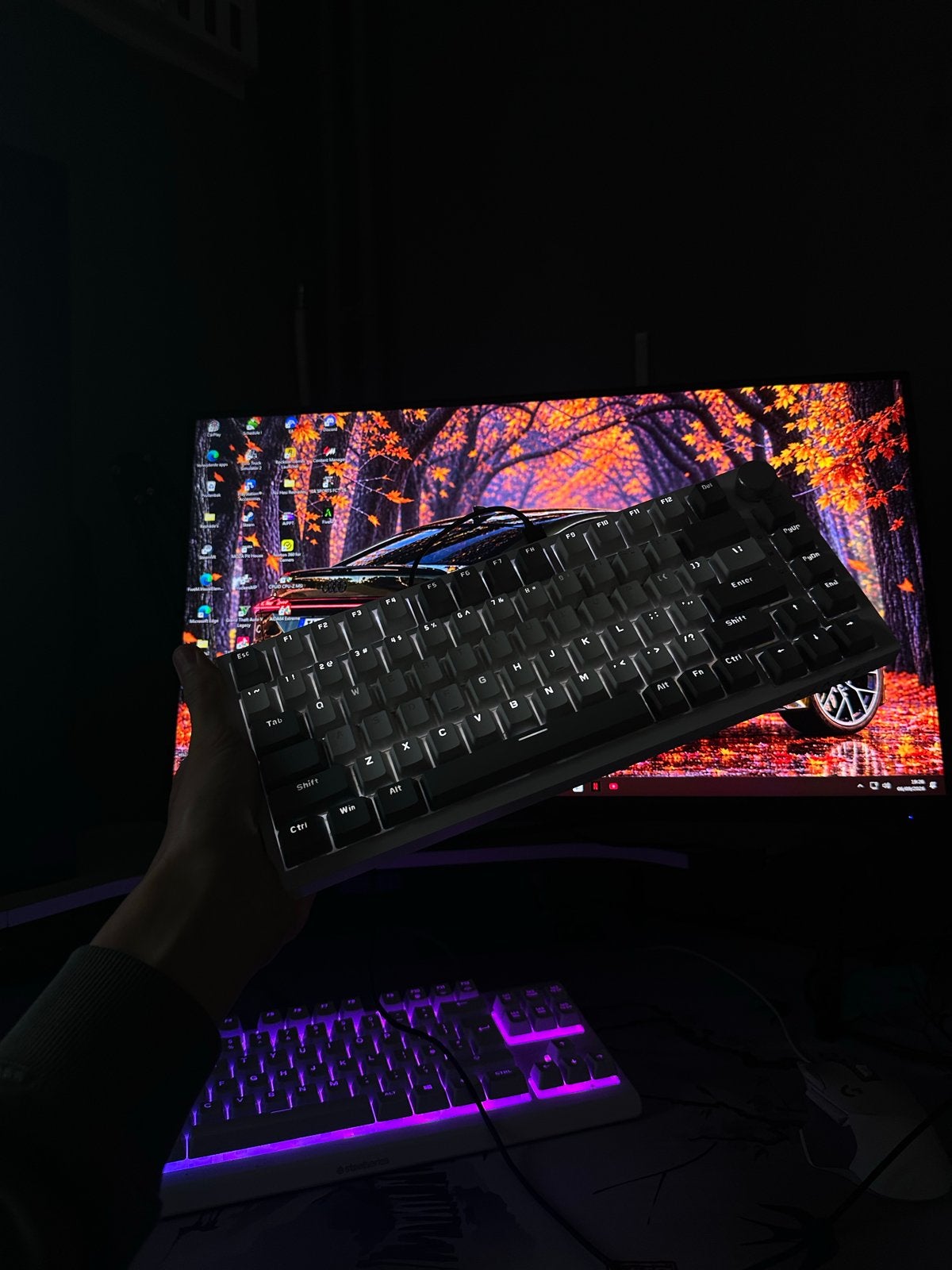 AJAZZ AK820 Pro Mechanisch Toetsenbord - Zo goed als nieuw, Ophalen of Verzenden, Zo goed als nieuw, Qwerty, Bedraad