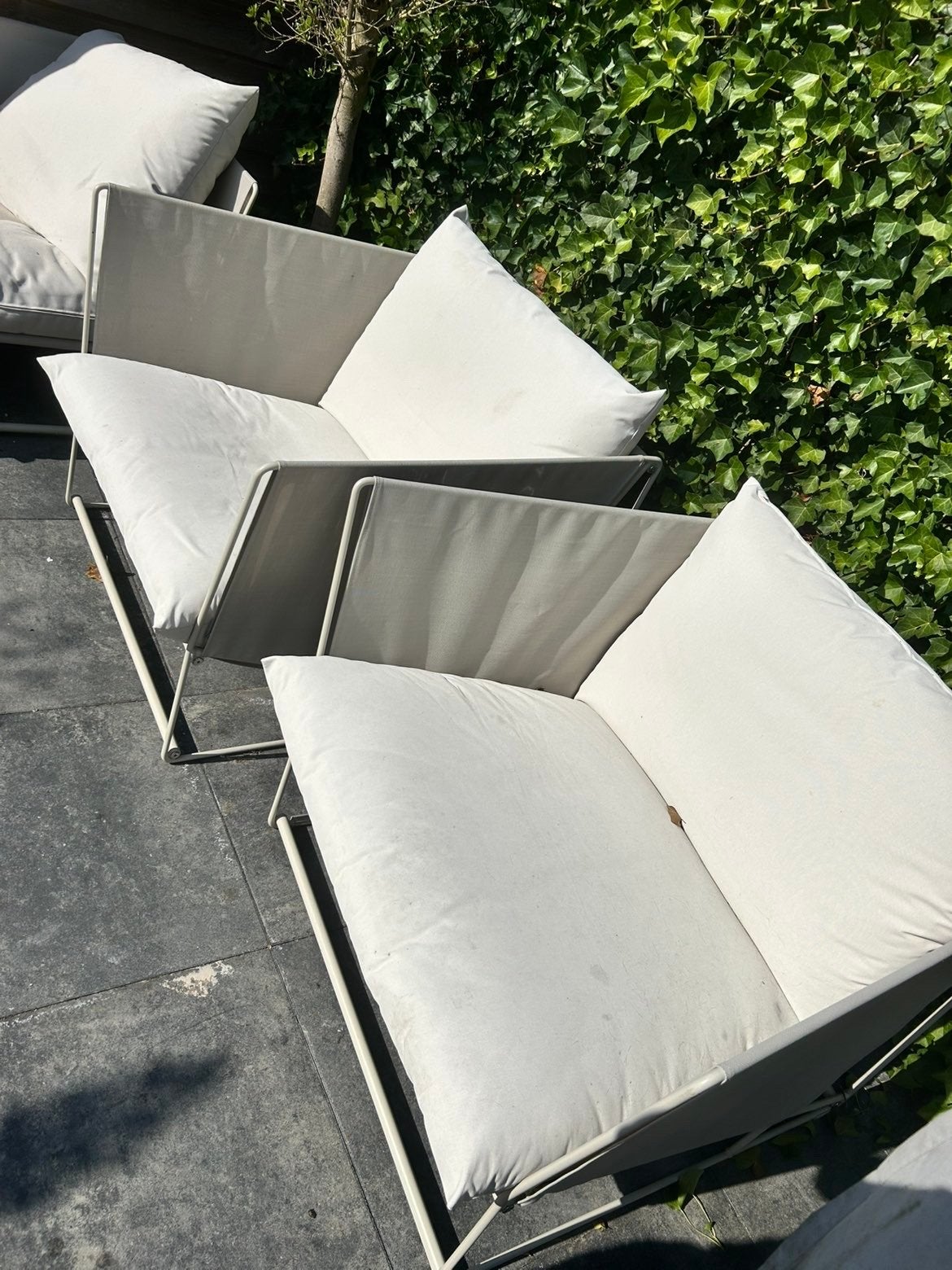 IKEA HAVSTEN Fauteuil Buiten Beige - 2 stuks, Ophalen, Overige materialen, Gebruikt, 3 zitplaatsen