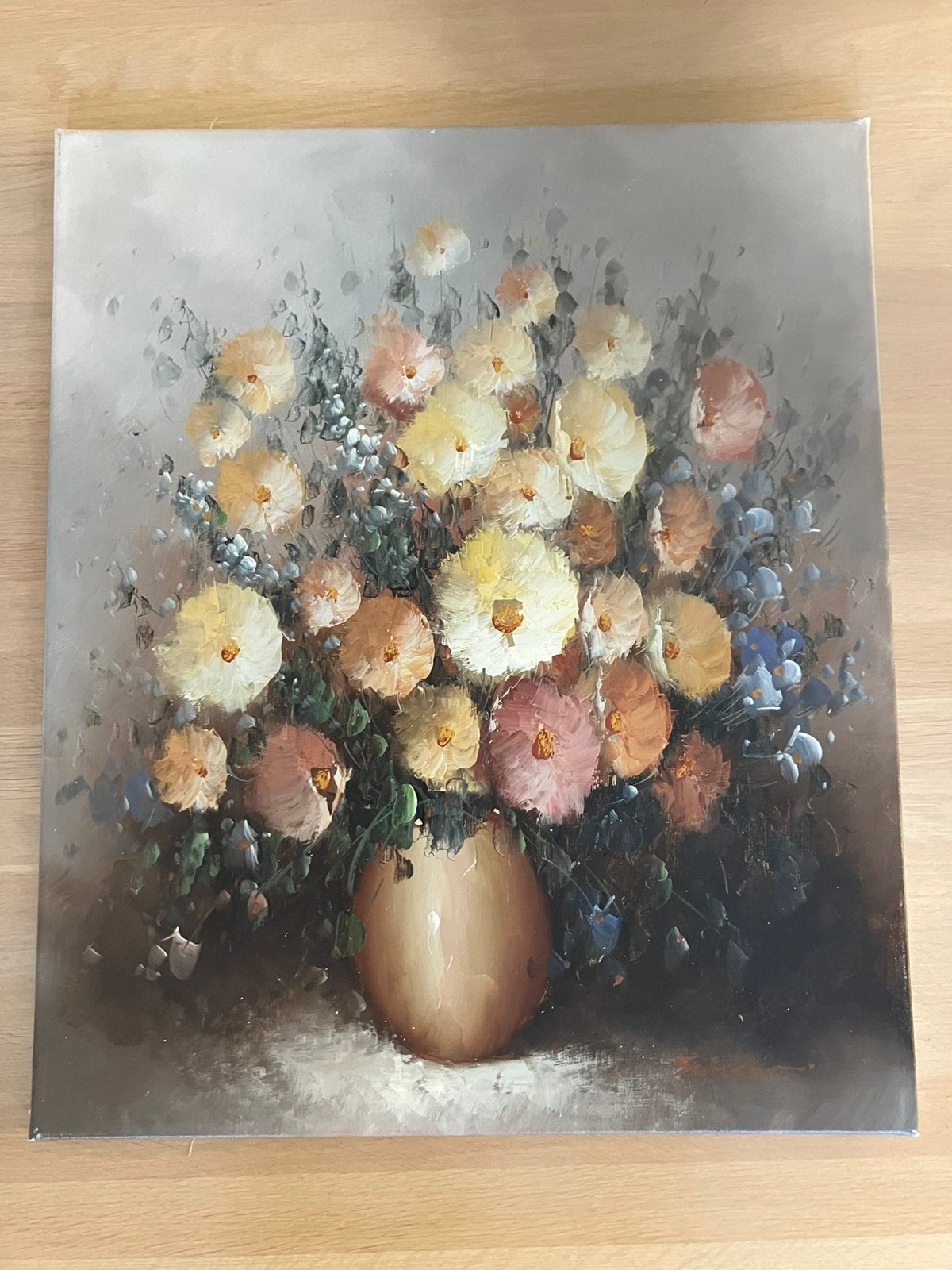 Prachtig stilleven, olieverf, vaas met bloemen Eddy Samson, Antiek en Kunst, Kunst | Schilderijen | Klassiek, Ophalen of Verzenden