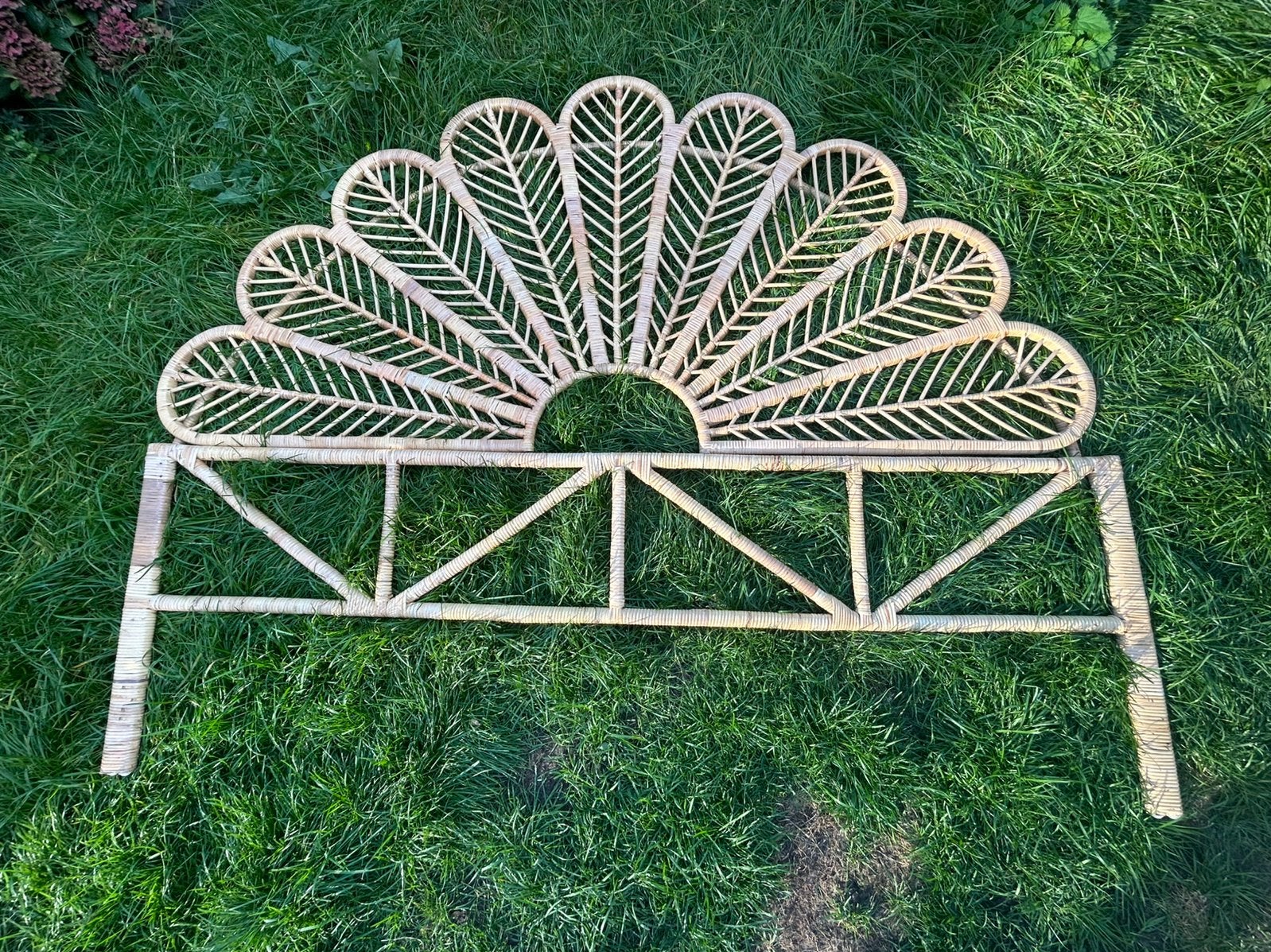 Rotan hoofdeinde 180cm, Huis en Inrichting, Ophalen, Overige materialen, Gebruikt, Bruin