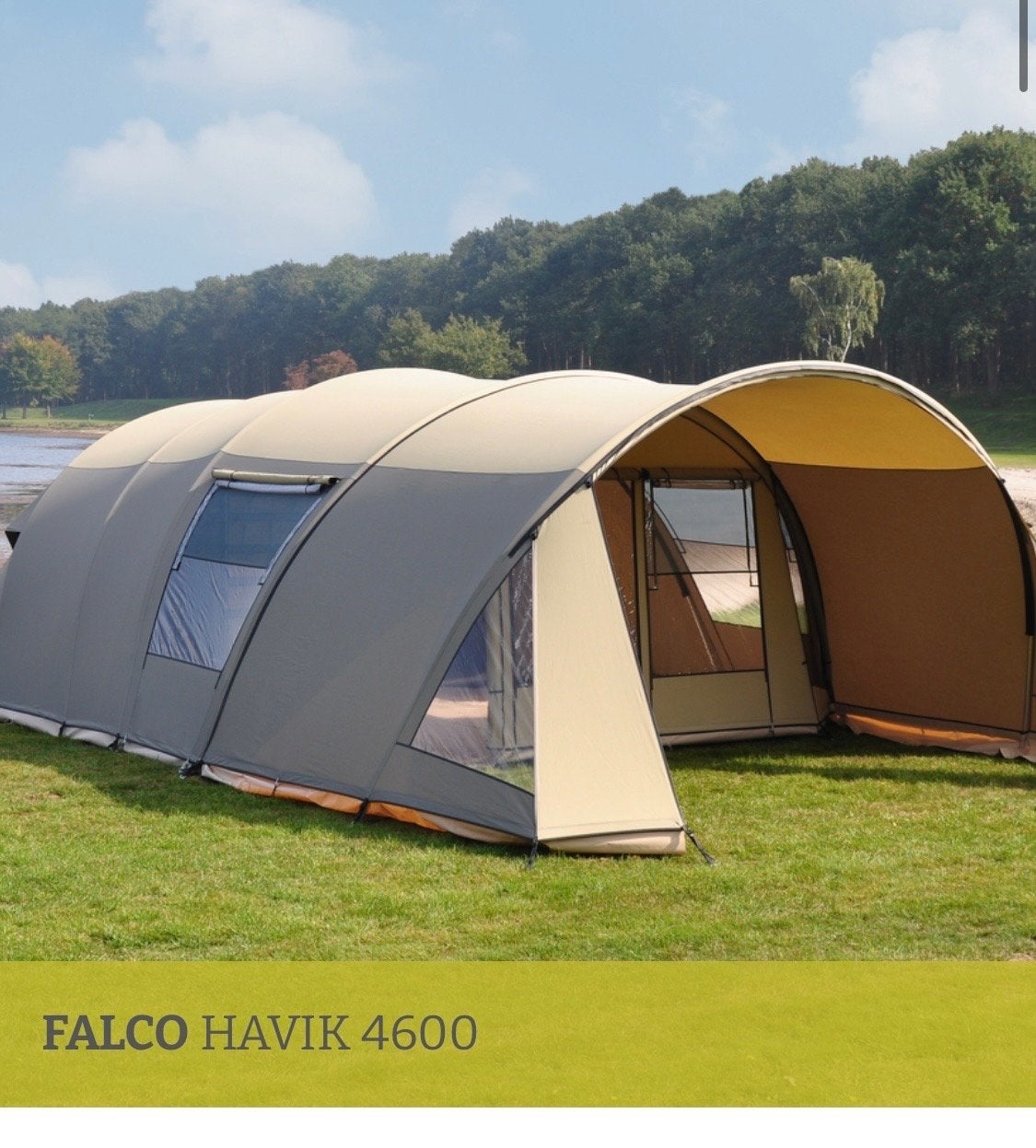 Falco 4600 Populaire en stabiele tunneltent voor 6 personen, Caravans en Kamperen, Ophalen, Zo goed als nieuw, Tot en met 6