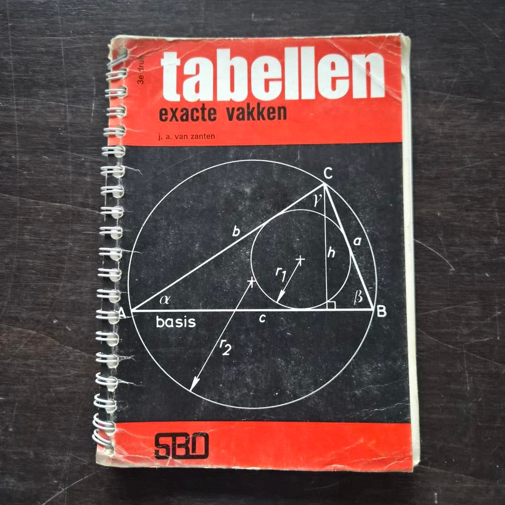 Tabellen Exacte Vakken J.A. van Zanten SBO Spruyt, Boeken, Studieboeken en Cursussen, Gelezen, MBO, Beta, J.A. van Zanten