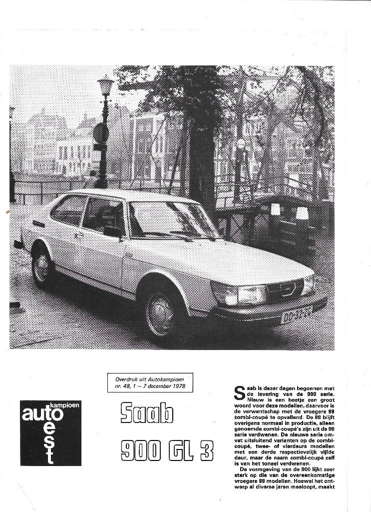 SAAB 900 GL3, Ophalen of Verzenden, Zo goed als nieuw, Overige merken