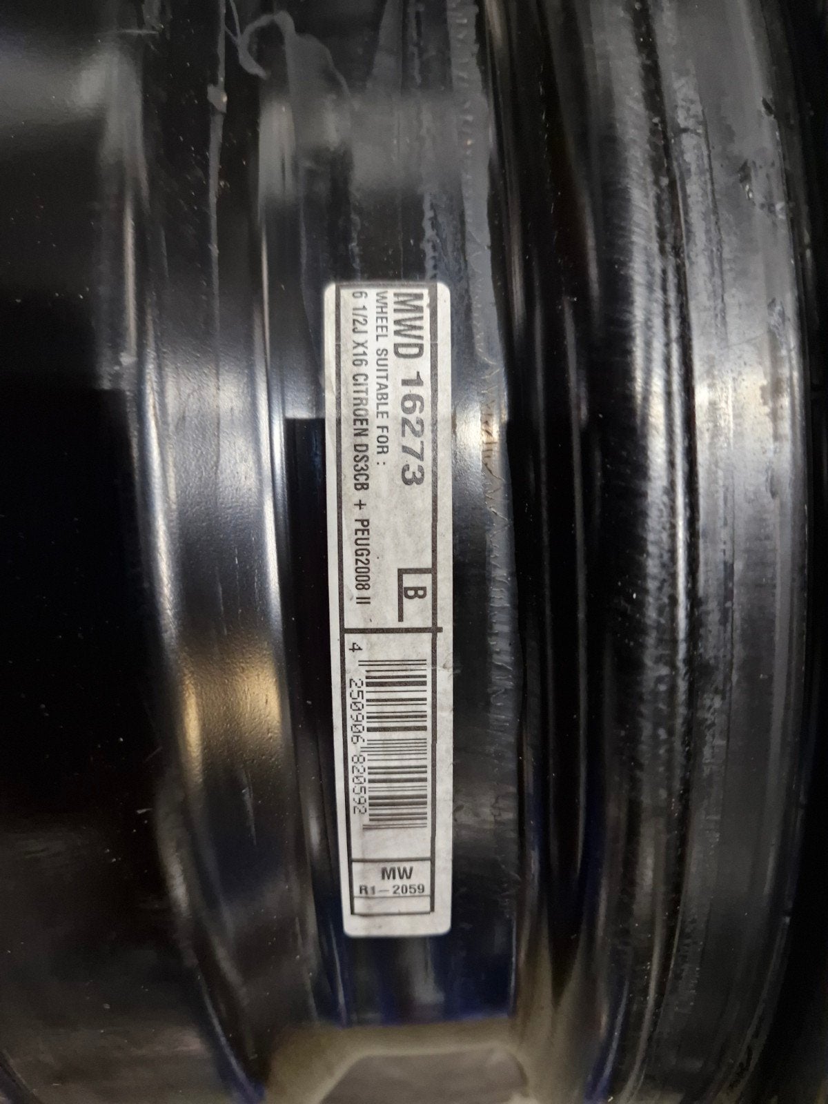 Stalen velg 6 1/2J x 16 voor Citroën DS3CB / Peugeot 2008 II, Velg(en), 16 inch, Nieuw, 205 mm