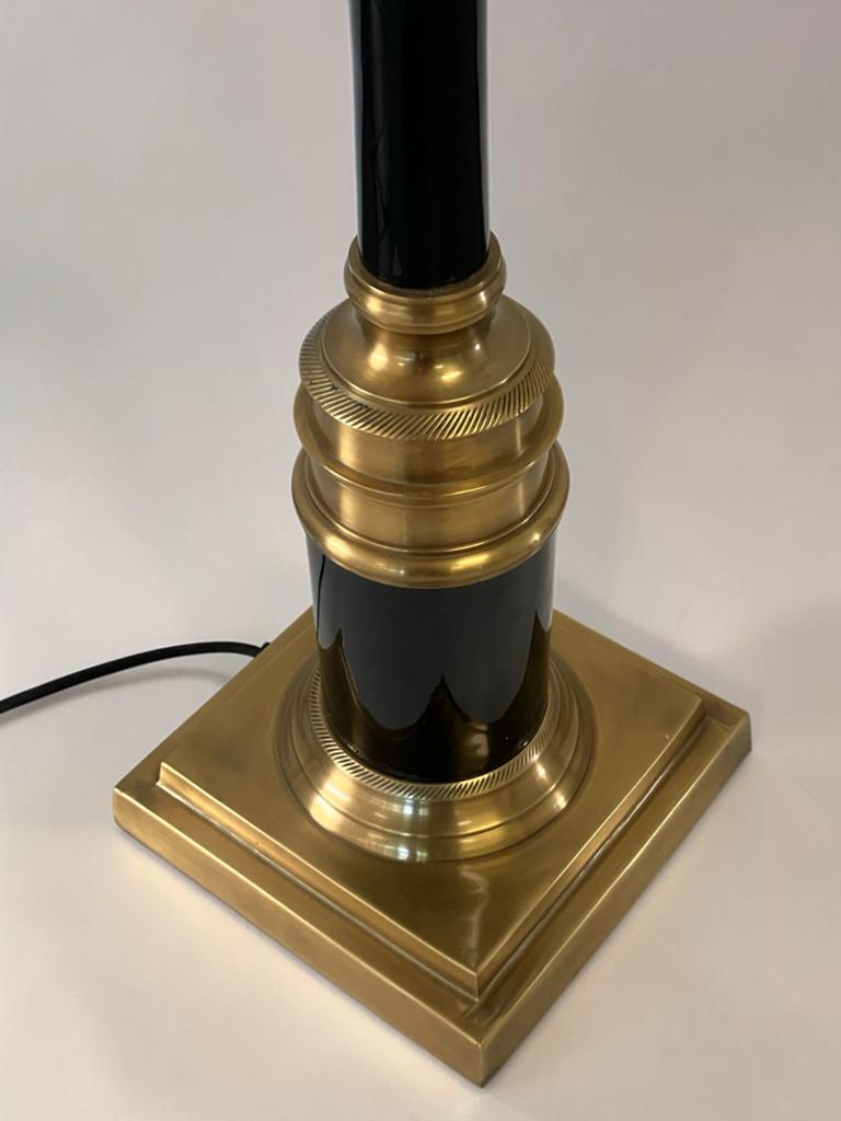 Klassieke Aura vloerlamp - Messing & Zwart gelakt hout, Antiek en Kunst, Ophalen of Verzenden