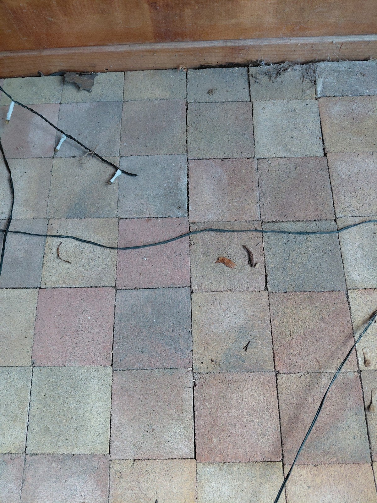 gratis , Getrommelde bestrating Tambour 10 m2, Tuin en Terras, Ophalen, Klinkers, Zo goed als nieuw, 10 m² of meer