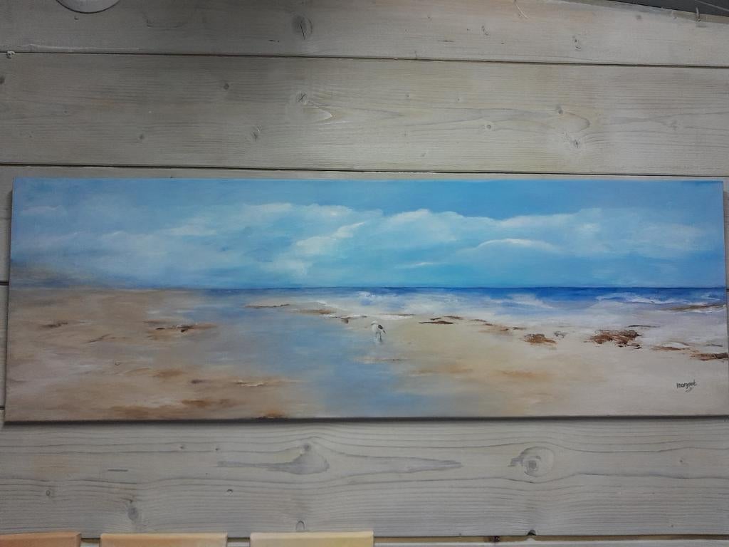 De zee, Ophalen of Verzenden, 100 tot 125 cm, Schilderij, Minder dan 50 cm