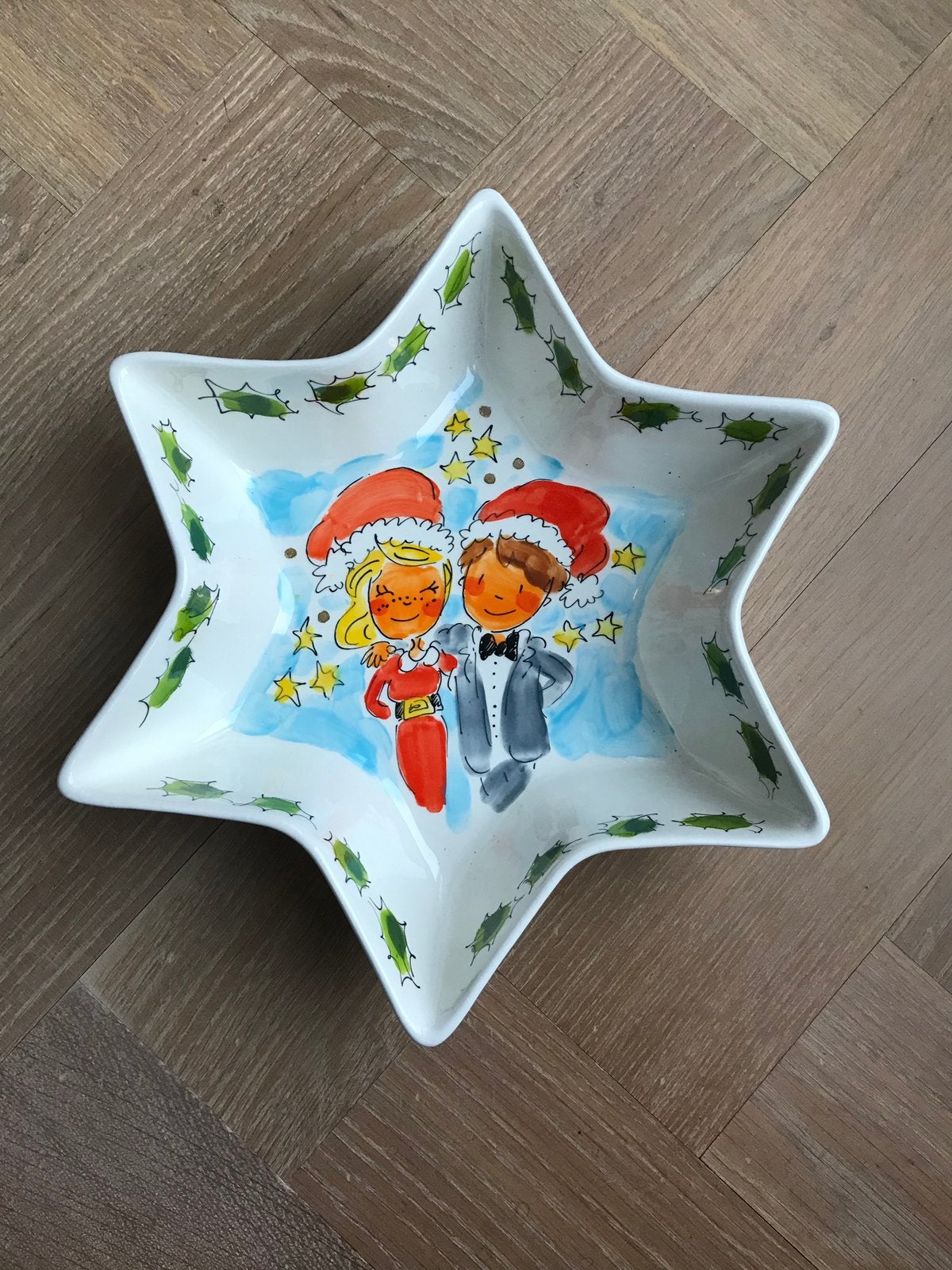 Blond Amsterdam LE handwerk grote stervorm schaal kerst, Ophalen, Nieuw, Schaal of Schalen, Aardewerk