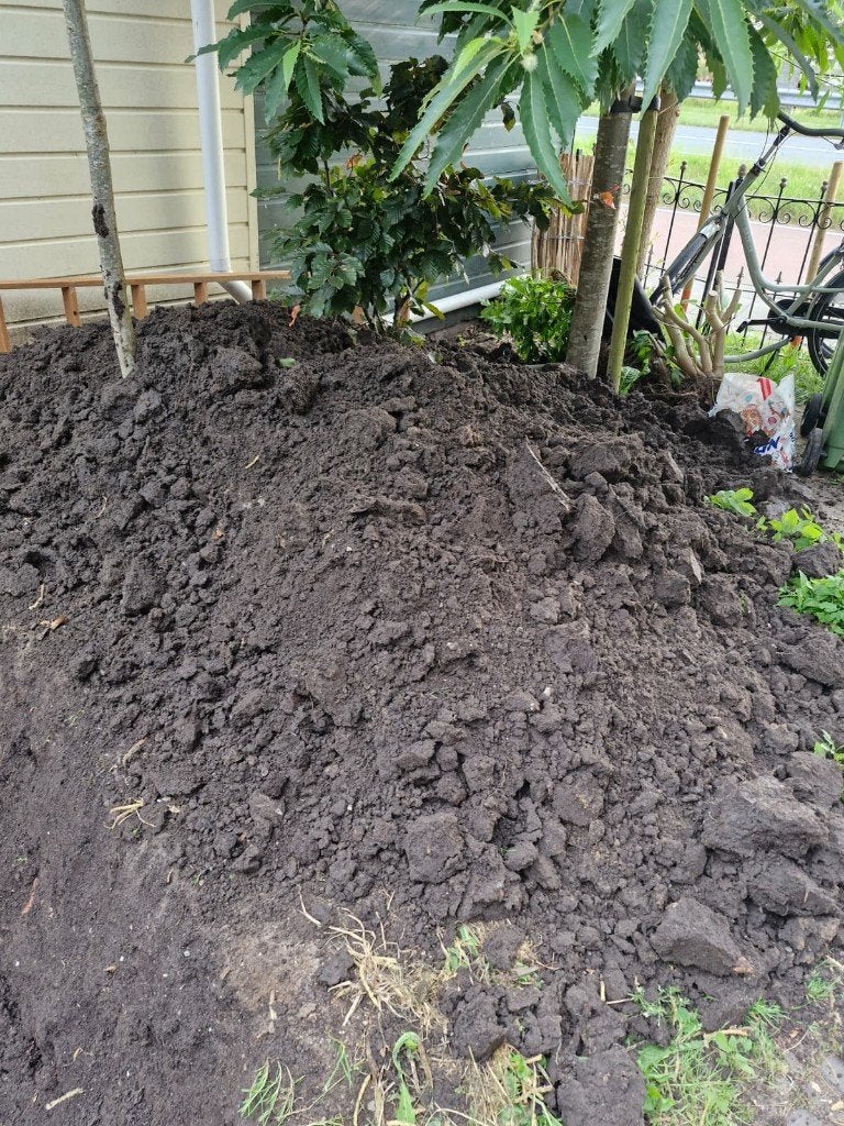 Gratis af te halen: 4m3 gezond zwart zand, Tuin en Terras, Aarde en Mest, Ophalen, Tuinaarde