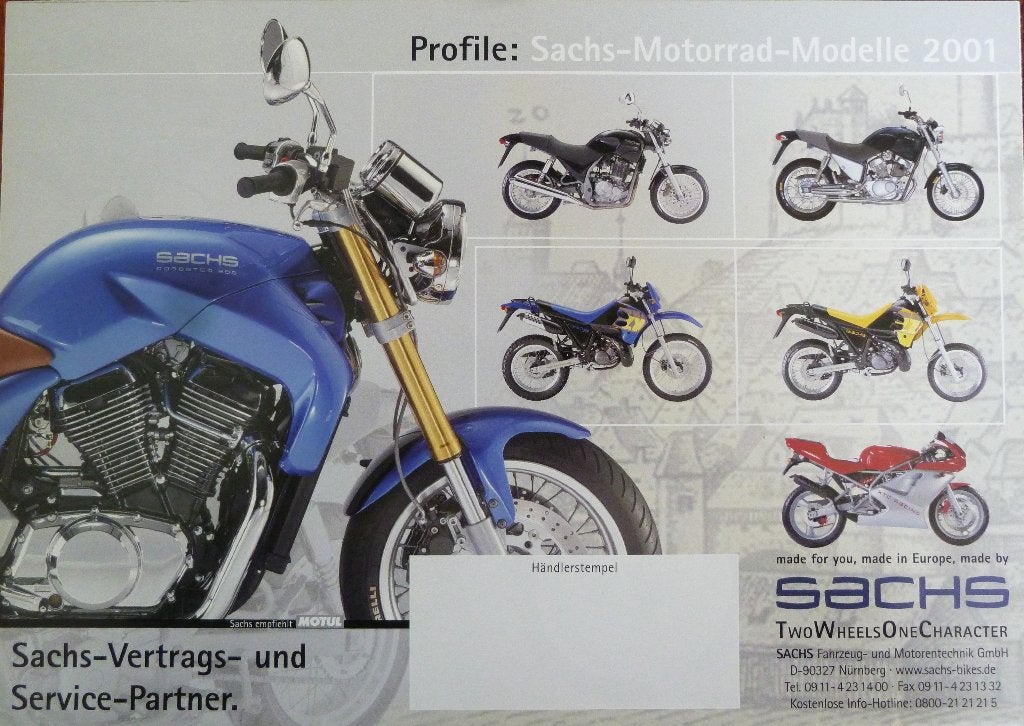 2 x Folder SACHS 2001/ 2002 + Sonderdruck + Prijslijst, Ophalen of Verzenden, Overige merken