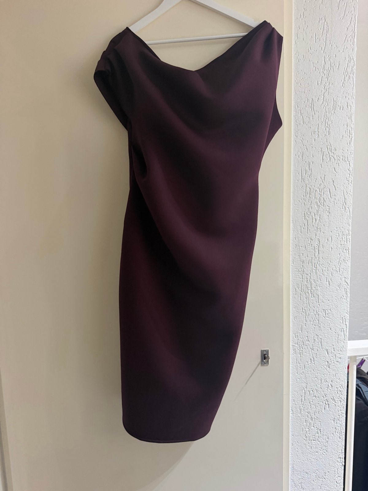 ASOS DESIGN Curve bordeauxrode midi jurk, Kleding | Dames, Maat 42/44 (L), Ophalen of Verzenden, Zo goed als nieuw, Rood