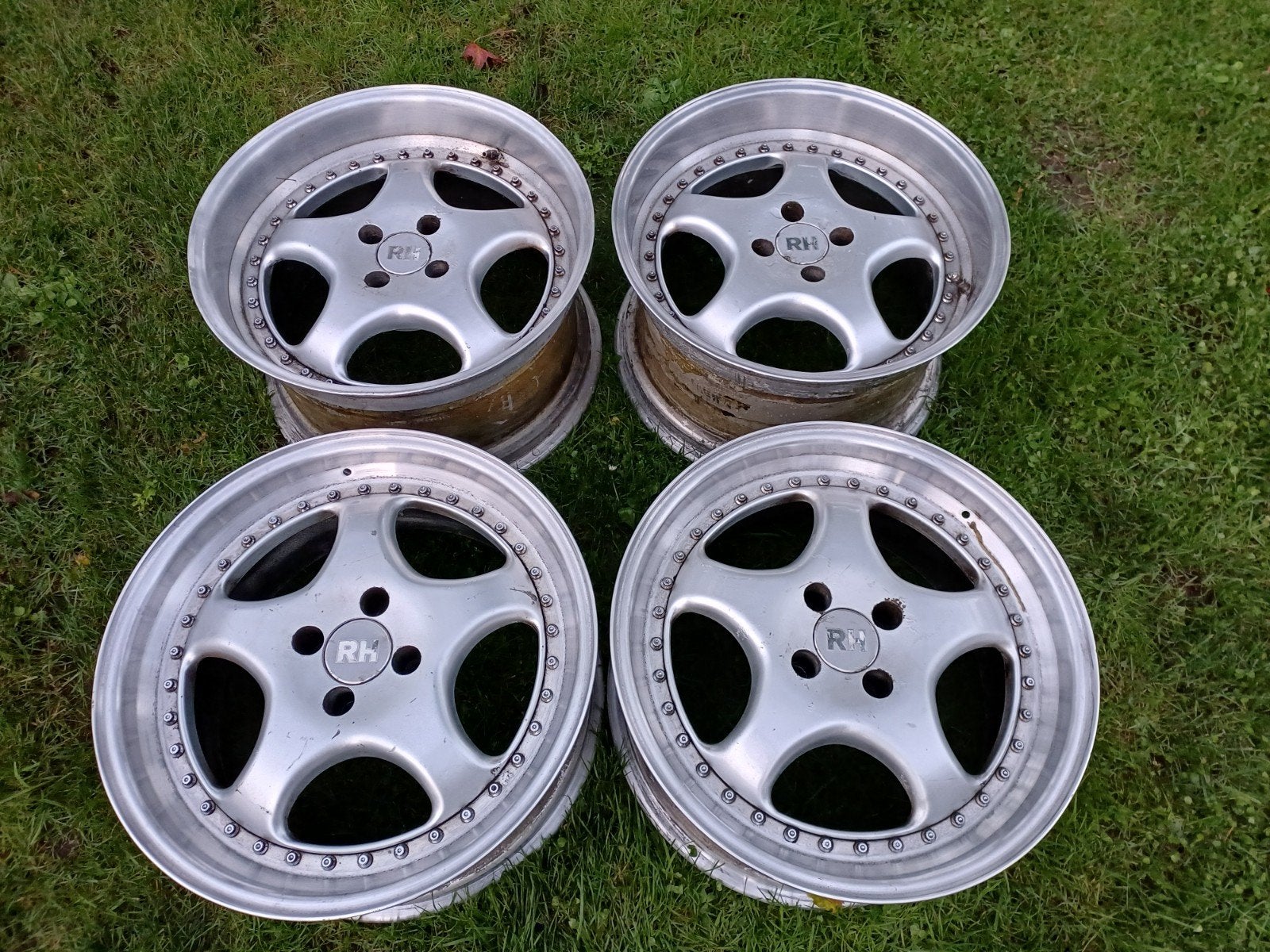 17" RH CUP ZW1 VELGEN 2-DELIG 4x100! "BREEDSET"  GTI GSI E30, Auto-onderdelen, Ophalen, RH CUP ZW1, Gebruikt, Velg(en)
