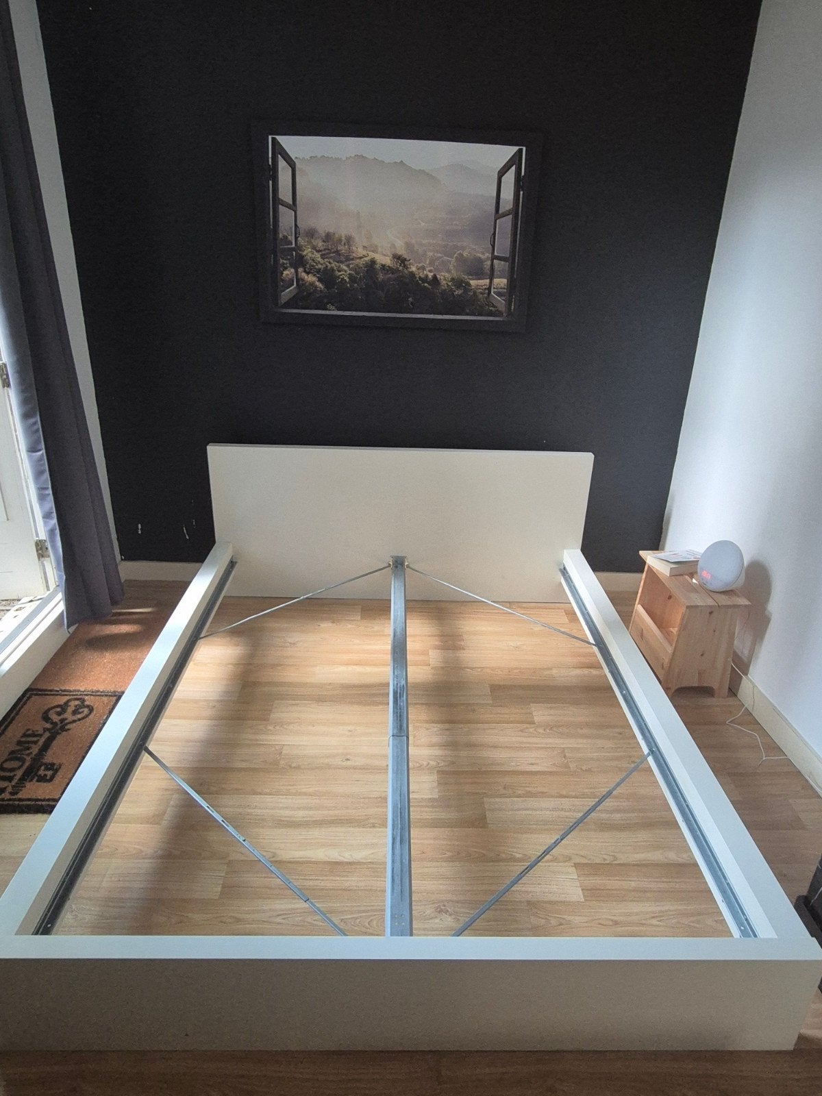 IKEA MALM bedframe 160x200 (gratis af te halen), Gebruikt, Wit, Tweepersoons, Ophalen of Verzenden
