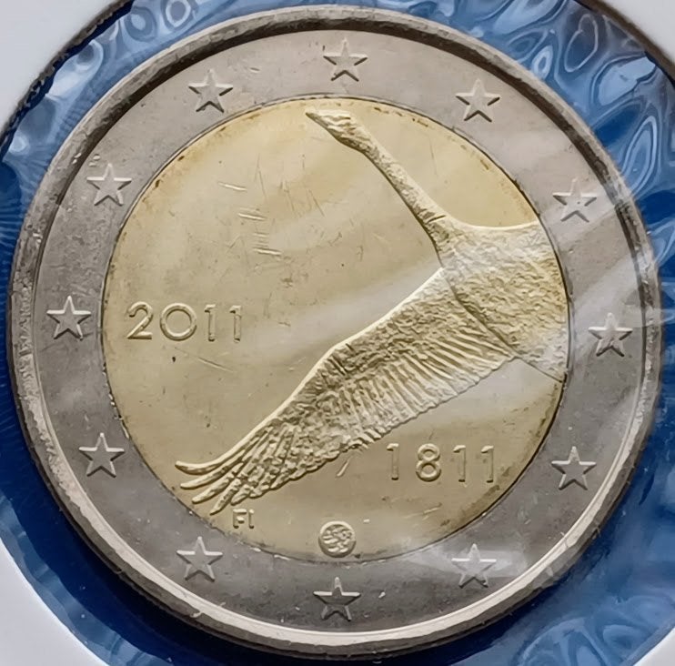 Finland 2 Euro "Nationale Bank" 2011 UNC, Verzenden, Finland, 2 euro, Geboorte of Huwelijk