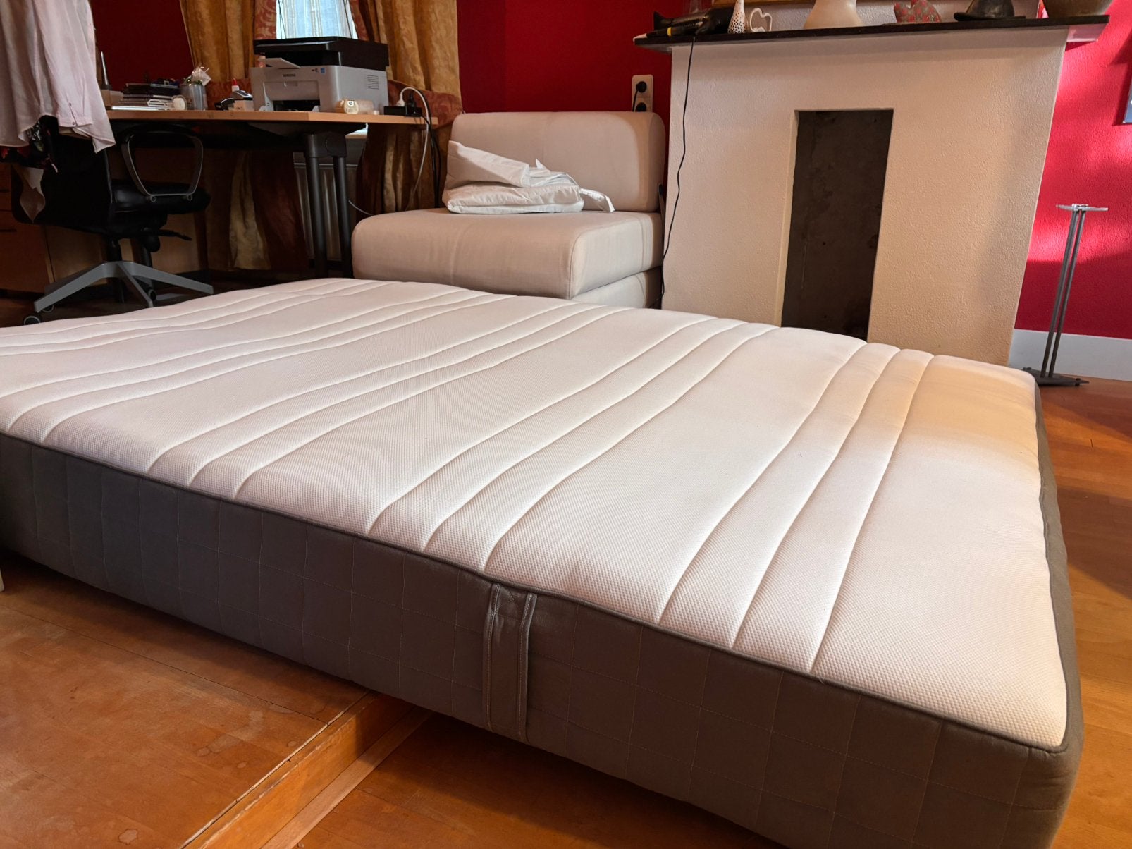 Ikea Hövag matras 140x200 medium, Ophalen, Gebruikt, Tweepersoons, 140 cm