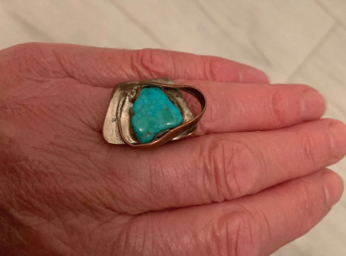 Messing ring, Overige materialen, Overige kleuren, Ophalen of Verzenden, Dame