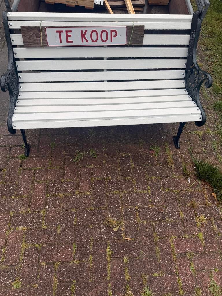 Gietijzeren tuinbank, Ophalen, Gebruikt, Metaal