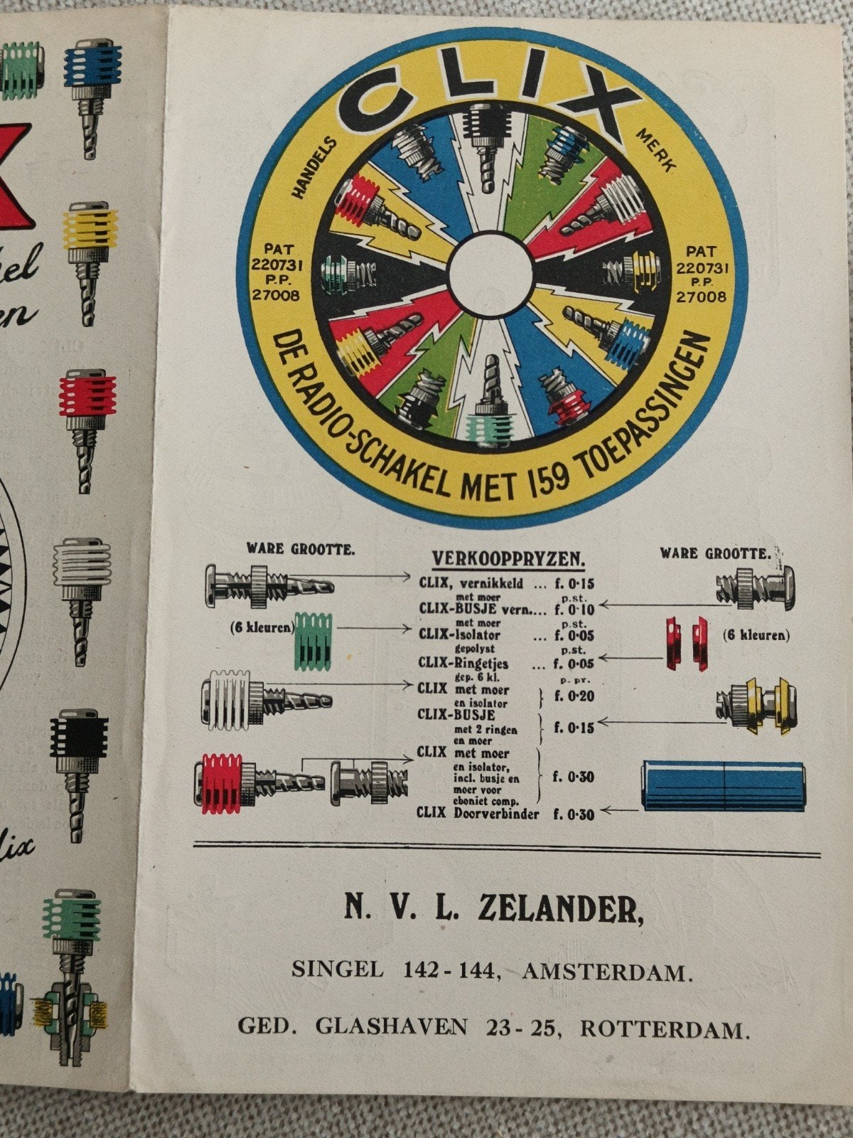 FOLDER CLIX, N.V. L.ZÉLANDER, AMSTERDAM, Ophalen of Verzenden, Zo goed als nieuw