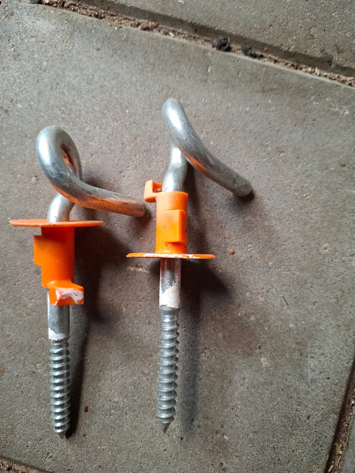 2 schommelhaken met beveiligingsclip, Ophalen of Verzenden, Gebruikt, 250 mm of meer, Overige typen