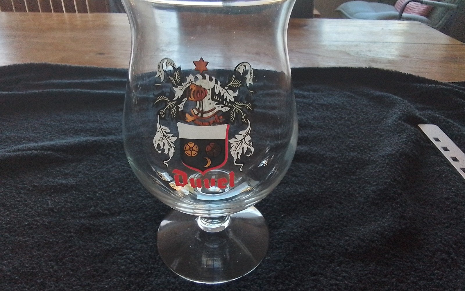 Duvelglas speciaal met familiewapen 'Duvel', Ophalen of Verzenden, Zo goed als nieuw, Meerkleurig, Overige merken