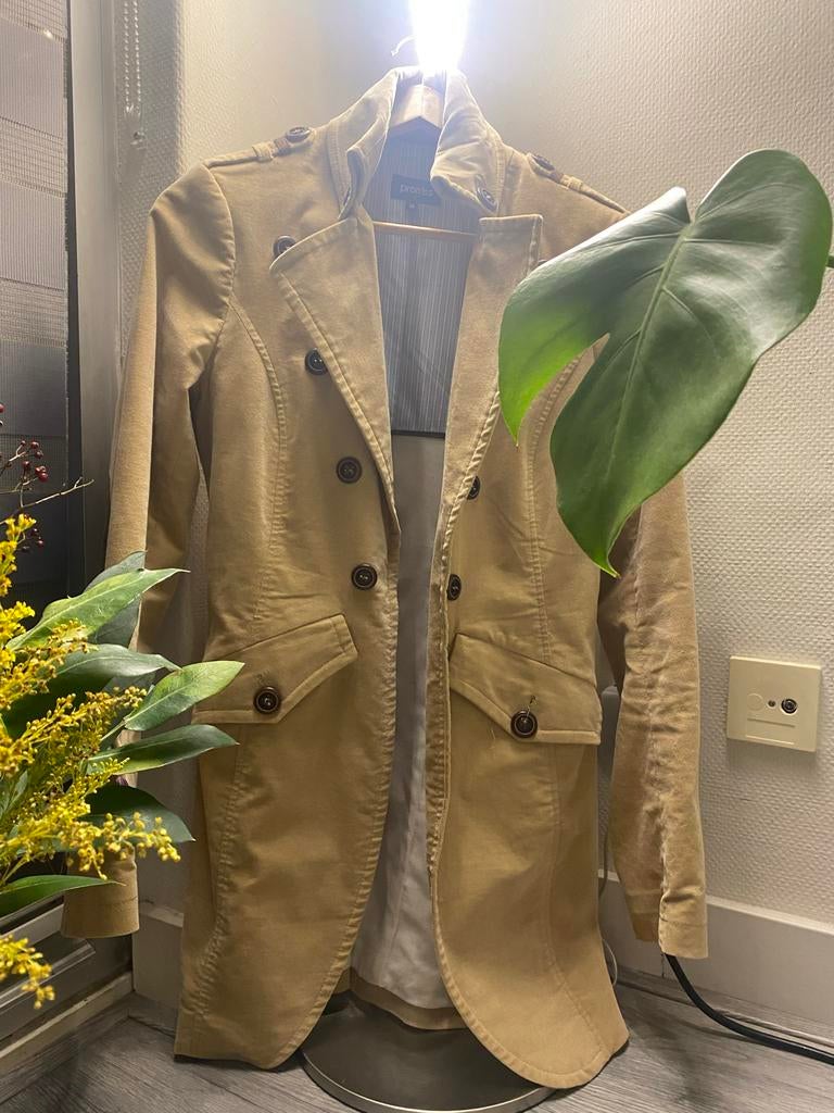 Stoere Promiss Colbert Jas Maat 38, Maat 38/40 (M), Beige, Ophalen of Verzenden, Jasje