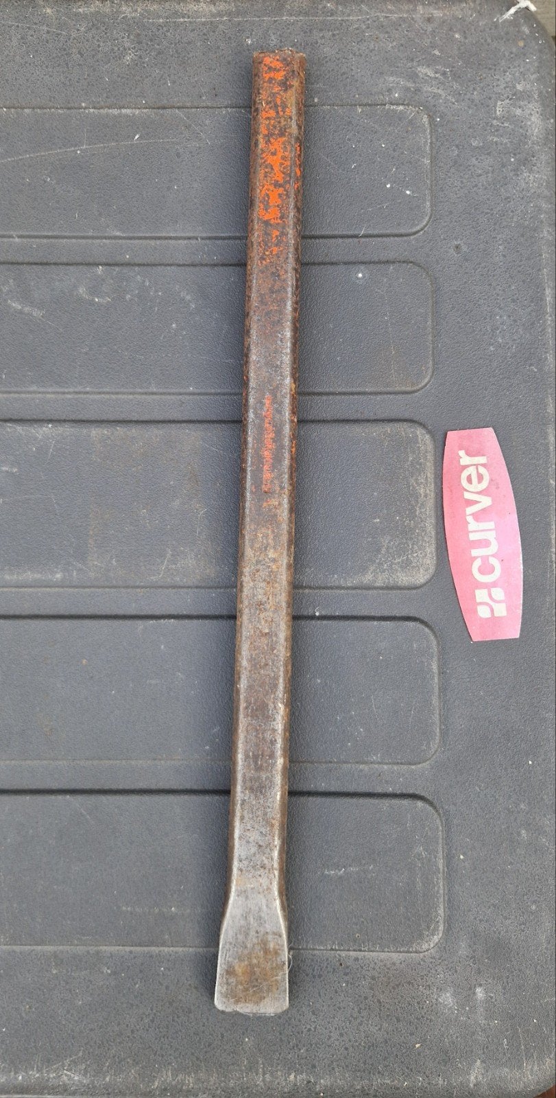 Sterke stalen steenbeitel- 40 cm lang, Ophalen of Verzenden, Gebruikt