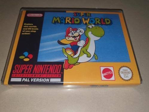 Super Mario World SNES Game Case, Avontuur en Actie, Verzenden, 1 speler, Zo goed als nieuw