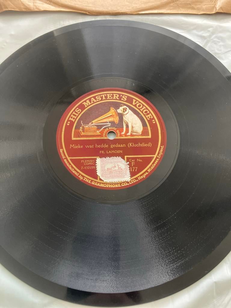His Master's Voice 78 toeren plaat - Mieke wat hedde gedaan, Ophalen of Verzenden, Gebruikt, 10 inch