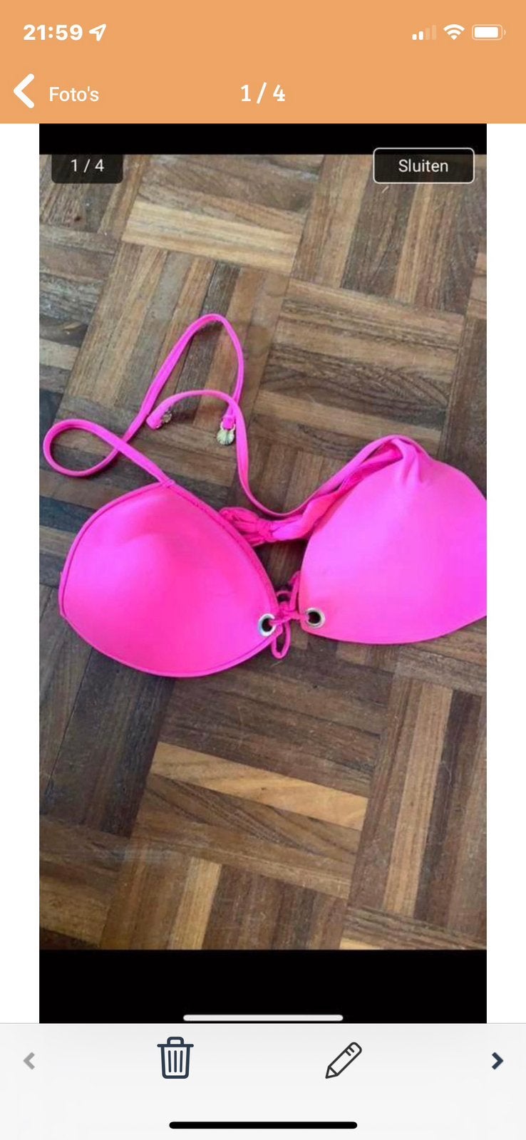 Felroze bikini mt 42, Kleding | Dames, Badmode en Zwemkleding, Ophalen of Verzenden, Roze, Bikini