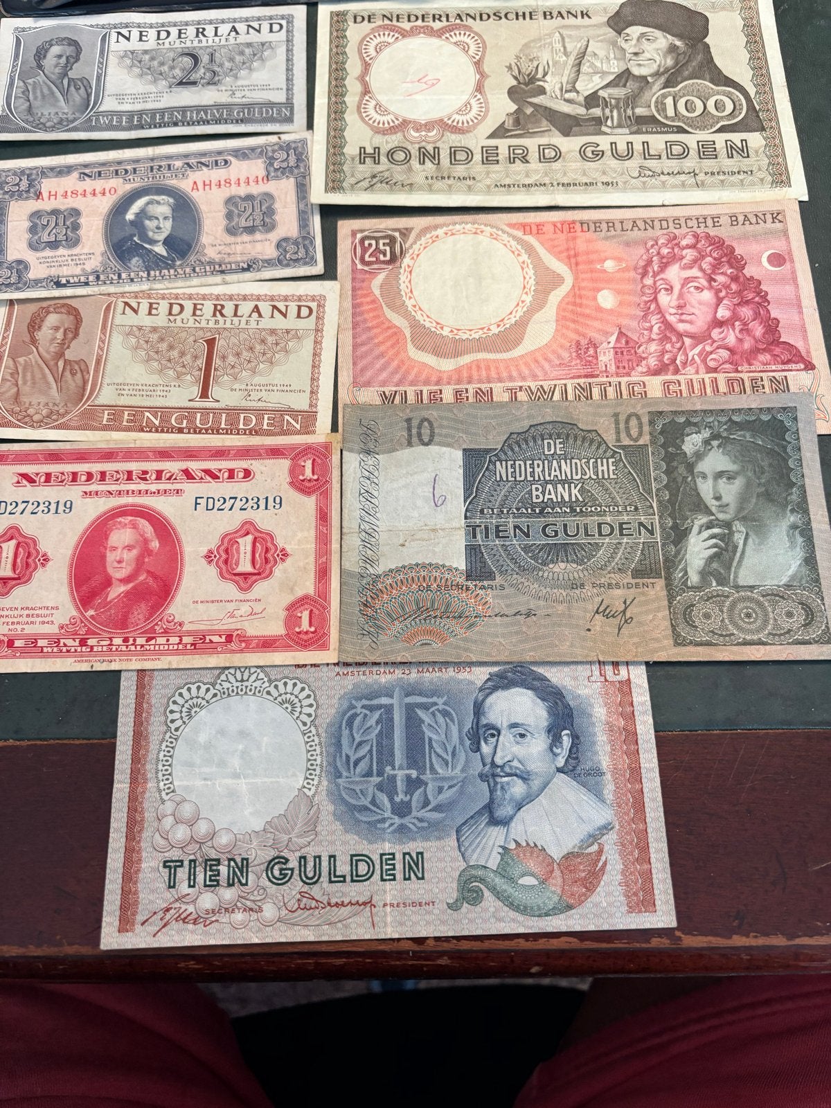 Prachtige set oude Hollandse guldens biljetten, Postzegels en Munten, Bankbiljetten | Nederland, Ophalen of Verzenden, 100 gulden