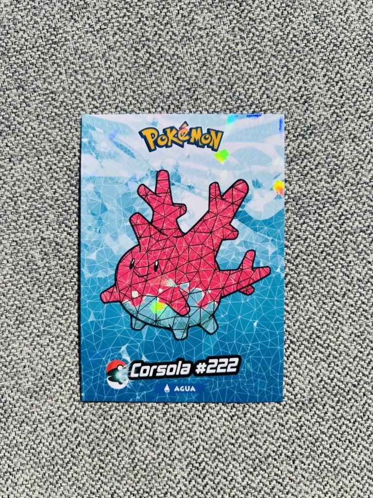 Corsola 222 Johto Card Top Collection Promo Pokemon, Verzenden, Zo goed als nieuw, Losse kaart, Foil